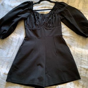 Vixen Black Ponte Playsuit